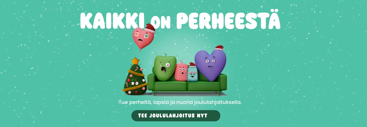 Kaikki on perheestä -kampanjan kuvituskuva.