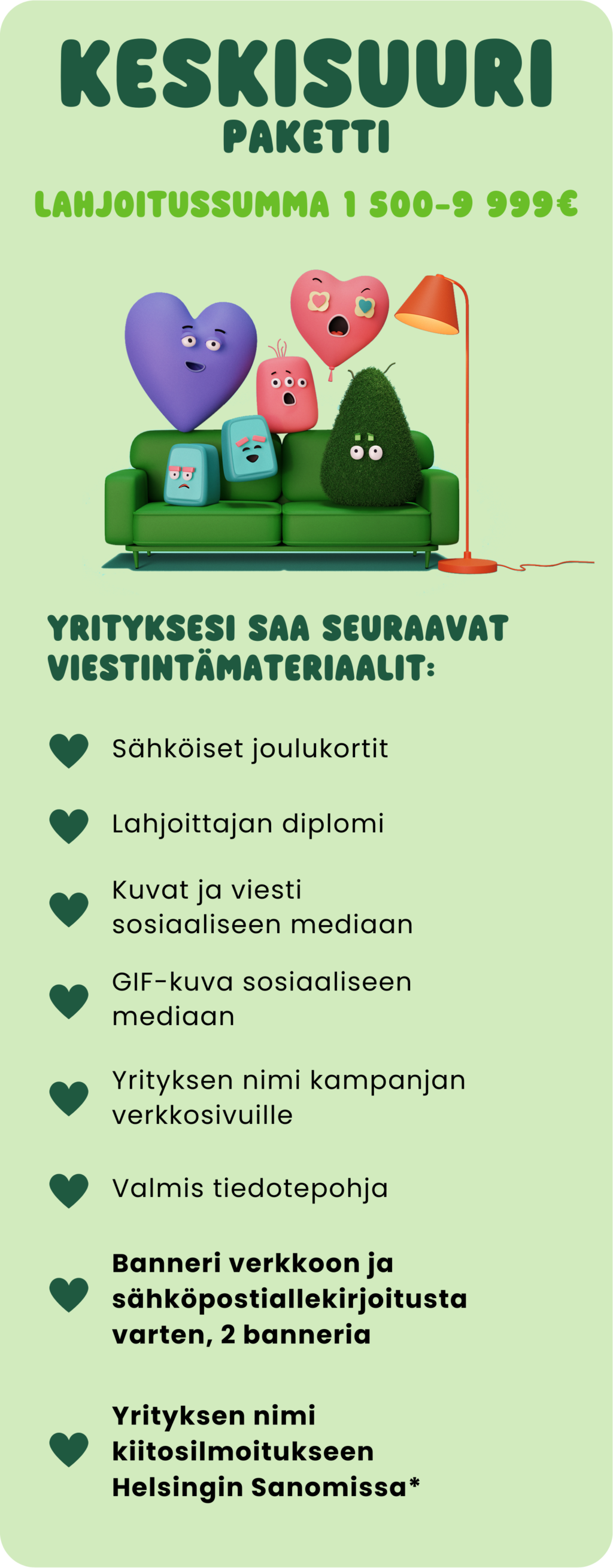 Yrityksen keskisuuri viestintäpaketti.