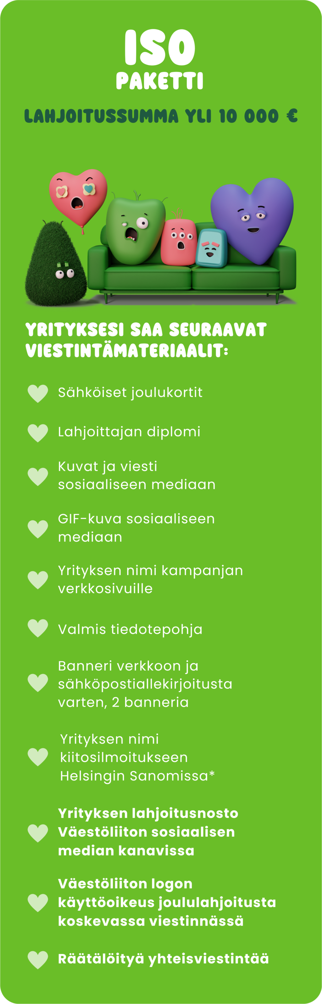 Yrityksen iso viestintäpaketti.